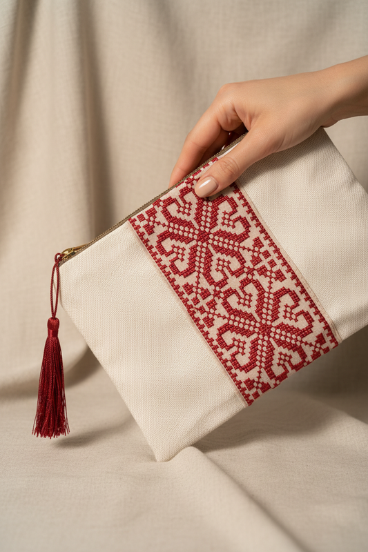 White Qalb Clutch
