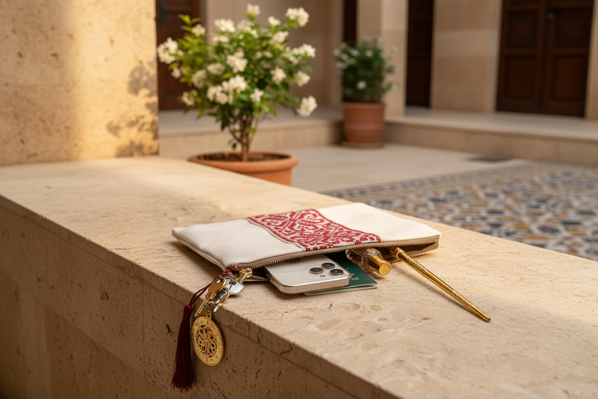 White Qalb Clutch
